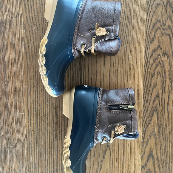 Sperry Kids Saltwater Duck Boots Size 11M Navy - Picture 2 of 3